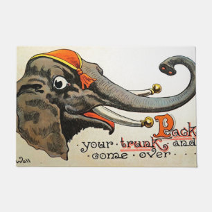 Vintage Circus Illustration Alte Antike Kunst, Dic Fußmatte