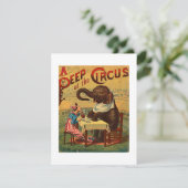 Vintage Circus Illustration Alte Antike Kunst, Dic Karte (Stehend Vorderseite)