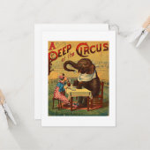 Vintage Circus Illustration Alte Antike Kunst, Dic Karte (Vorderseite/Rückseite Beispiel)