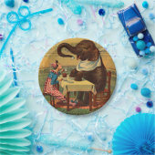 Vintage Circus Illustration Alte Antike Kunst, Dic Pappteller (Party)