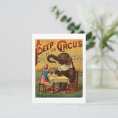 Vintage Circus Illustration Alte Karte (Stehend Vorderseite)