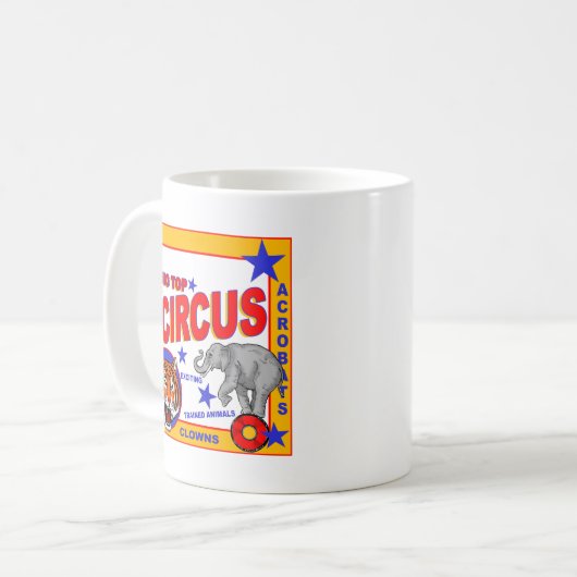 Vintage Circus Kaffeetasse (Vorderseite Links)