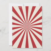 Vintage Circus Karneval-Babydusche Einladung (Rückseite)