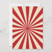 Vintage Circus Karneval Geburtstagsparty Einladung (Rückseite)