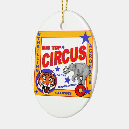 Vintage Circus Keramik Ornament (Links)