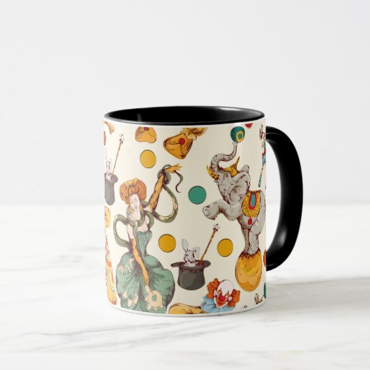 Vintage Circus Mug Tasse (VorderseiteRechts)