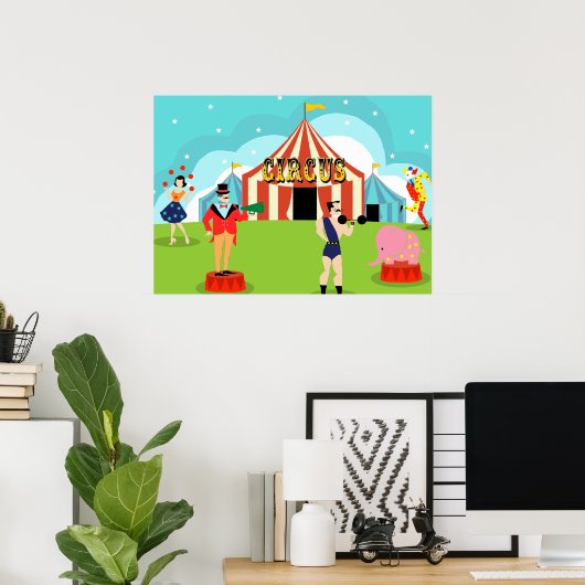 Vintage Circus Poster (Heimbüro)