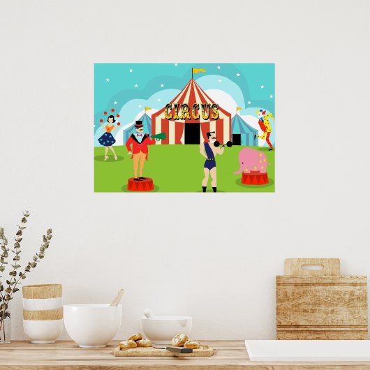 Vintage Circus Poster (Küche)