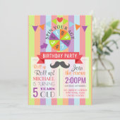 Vintage Circus Poster Children's Birthday Party Einladung (Stehend Vorderseite)