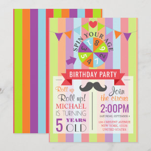Vintage Circus Poster Children's Birthday Party Einladung