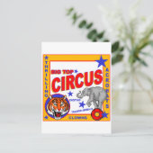 Vintage Circus Postkarte (Stehend Vorderseite)