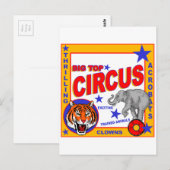 Vintage Circus Postkarte (Vorne/Hinten)