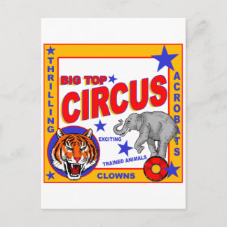 Vintage Circus Postkarte