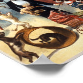 Vintage Circus Pups Poster (Ecke)