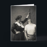Vintage Circus Sideshow Sword Swallower Freak Karte<br><div class="desc">Vintage Circus Sideshow Sword Swallower Freak and his wife.  Perfekt for that ein einziges Paar's anniversary or wedding!</div>