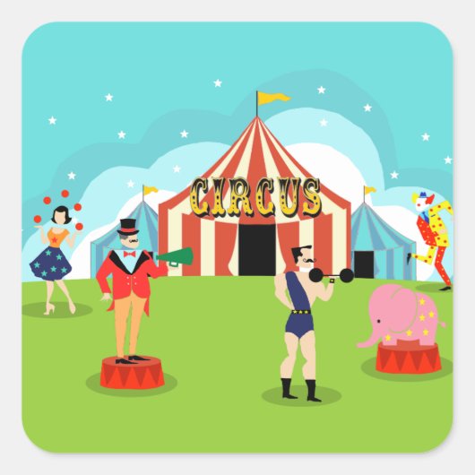 Vintage Circus Stickers (Vorderseite)