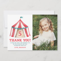 Vintage Circus tent Foto von Birthday Thank You