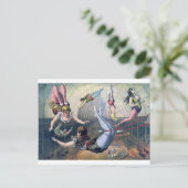 Vintage CIRCUS Trapezpferde Arena Postkarte (Stehend Vorderseite)