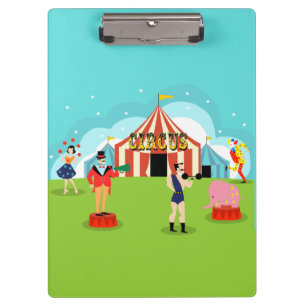 Vintage Circus Zwischenablage Klemmbrett