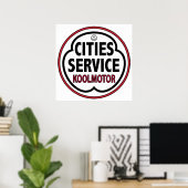 Vintage Cities Service Koolmotor Schild (Heimbüro)