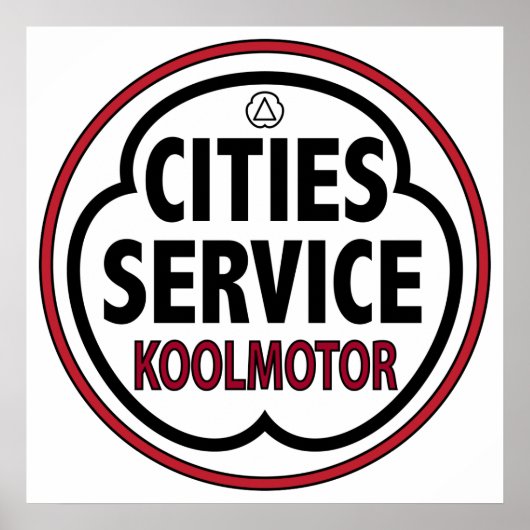 Vintage Cities Service Koolmotor Schild (Vorne)