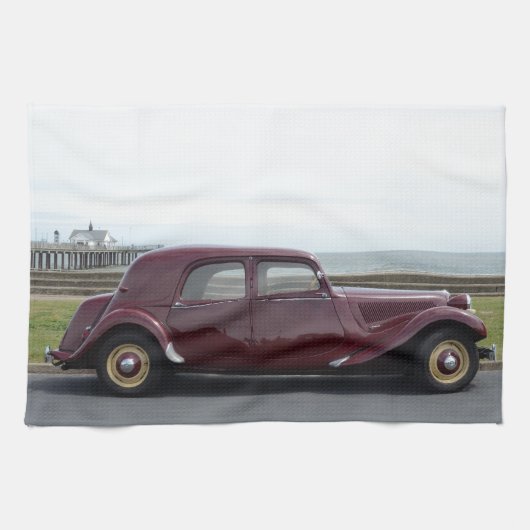 Vintage Citroen-Zugkraft Avant Küchentuch (Horizontal)