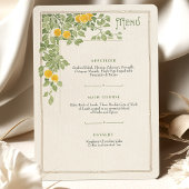Vintage Citrus Art Nouveau Wedding Card Einladung