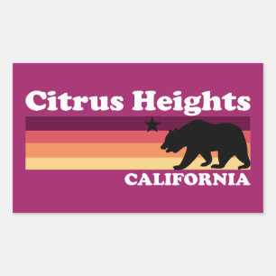 Vintage Citrus Heights Kalifornien Rechteckiger Aufkleber