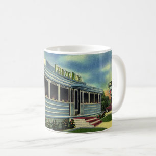 Vintage Classic 50er Retro-Restaurant Pelican Dine Kaffeetasse