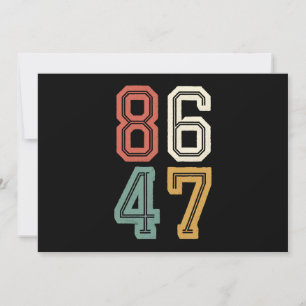 Vintage Classic 86 47 Anti Trump 2024 Absetzen  Einladung