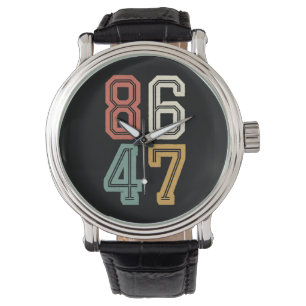Vintage Classic 86 47 Anti Trump 2024 Anklage  Armbanduhr