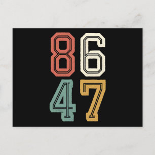 Vintage Classic 86 47 Anti Trump 2024 Anklage Postkarte