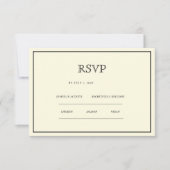 Vintage Classic Aesthetic  RSVP Card Karte (Vorderseite)