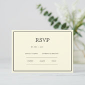 Vintage Classic Aesthetic  RSVP Card Karte (Stehend Vorderseite)
