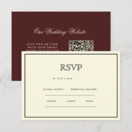 Vintage Classic Aesthetic RSVP Card Karte