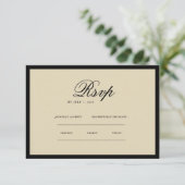 Vintage Classic Aesthetic  RSVP Karte (Stehend Vorderseite)