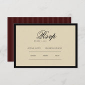 Vintage Classic Aesthetic  RSVP Karte (Vorne/Hinten)