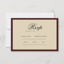 Vintage Classic Aesthetic  RSVP Karte