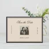 Vintage Classic Aesthetic Save the Date (Stehend Vorderseite)