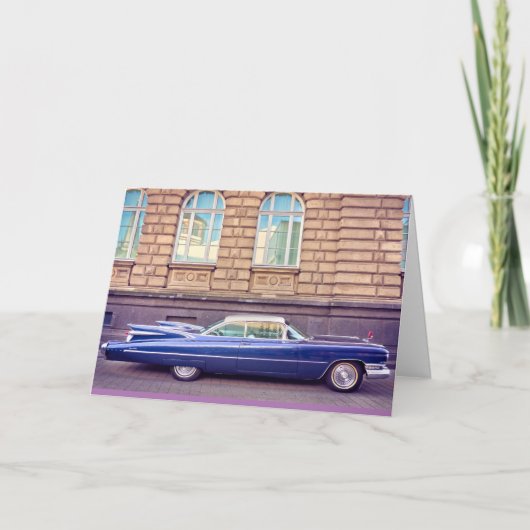 VINTAGE CLASSIC CAR Geburtstagskarte Feiertagskarte (Vorderseite)