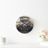 VINTAGE CLASSIC CAR WALL CLOCK RUNDE WANDUHR (Zuhause)