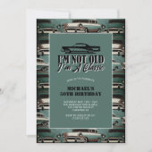 Vintage Classic Cars 50. Geburtstag Einladung (Vorderseite)