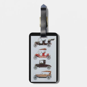 VINTAGE CLASSIC CARS Automotive Schwarz-weiß rot Gepäckanhänger