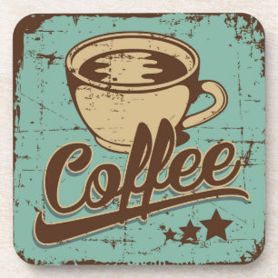 Vintage Classic Coffee Olivgrün Getränkeuntersetzer