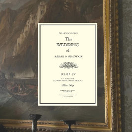 Vintage Classic Elegant Wedding Einladung