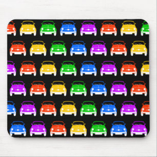 Vintage Classic Fiat 500 Regenbogen-Mauspad Mousepad