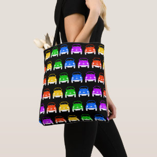 Vintage Classic Fiat 500 Regenbogen Tasche