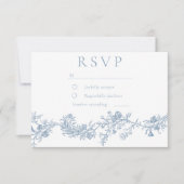 Vintage Classic Floral Wedding RSVP Karte (Vorderseite)