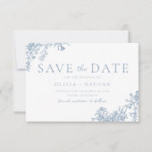 Vintage Classic Floral Wedding  Save The Date (Vorderseite)
