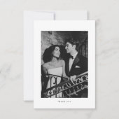 Vintage Classic Formal Wedding Photo Budget Dankeskarte (Vorderseite)